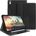H HOLIMET Case for iPad (A16) 11th (11'')/ 10th Generation (10.9'') Vegan Leather with Built-in Pencil Holder Auto Sleep/Wake Function Black