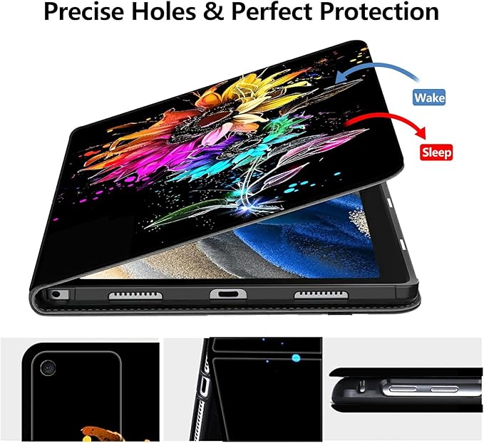 DIGTIALLL Case for Amazon Kindle Fire HD 10 &amp 10 Plus Tablet (11th Generation 2021 Release) 10.1 PU Leather Smart Protective Cover with Auto Sleep/WakeColorful Sunflowers