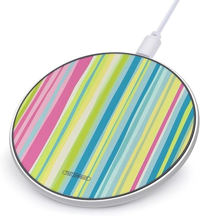 Vertical Stripes Phone Charger Magnetic Charging Pad Anti-Slip with USB Cable