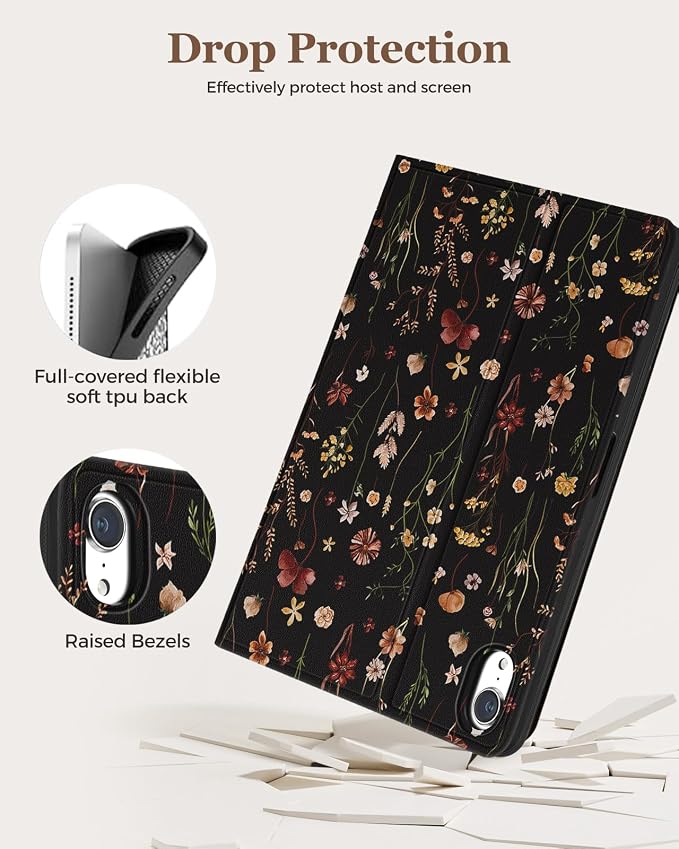Black Retro Flower