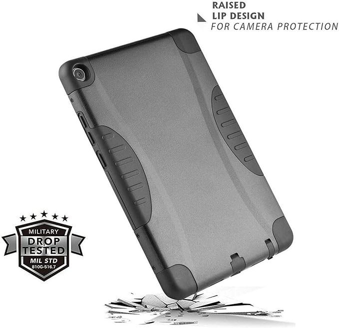 Verizon Rugged Case with Built-in Screen Protector for ASUS ZenPad Z8s 7.9 inch Tablet - Black