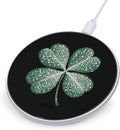 Four-Leaf Clovers Fast Portable Charger 10W Funny Graphic Phone Charging Pad with USB Cable