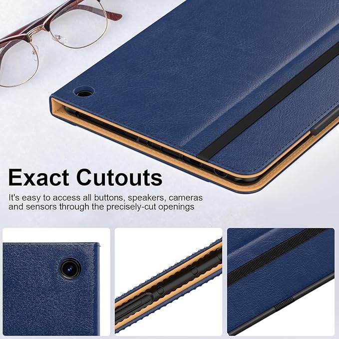 Grifobes Case 8/8 Plus [Only for 2024/2022/2020 Released 12th/10th Generation] Premium PU Leather Folio Stand Smart Auto Wake/Sleep Cover with Built-in Stylus Holder/Pocket Royal Blue