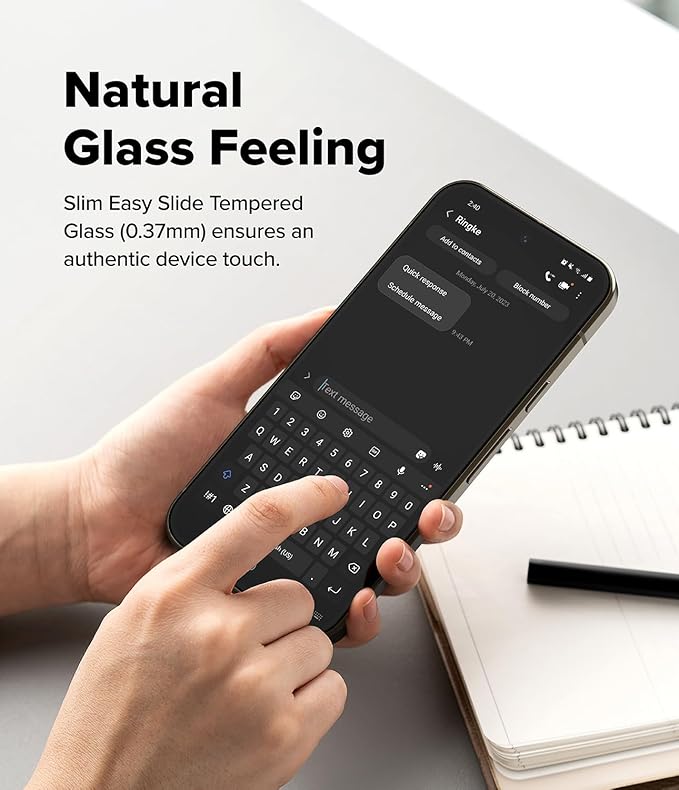 Ringke Easy Slide Tempered Glass Designed for Google Pixel 10 Pro XL Screen Protector [Super Easy to Install] Case Friendly Shatterproof Premium 9H Hardness Tempered Glass - 2 Pack