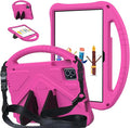 for Tmobile Revvl Tab 2 Case (2025) Kids EVA Shockproof Cover with Shoulder Strap for T-Mobile Revvl Tab 2 Tablet (Pink)