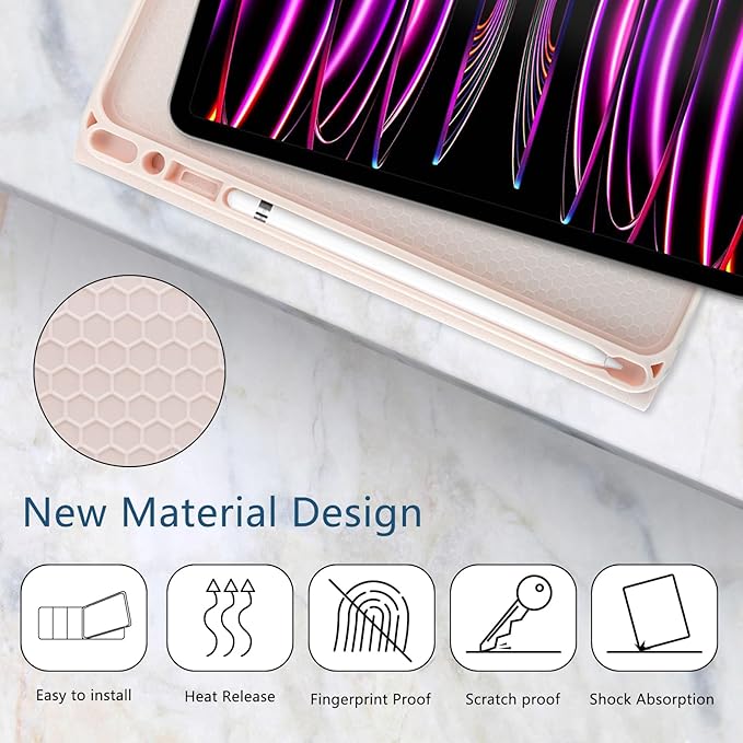 TopPerfekt for iPad Pro 11 4th/3rd/2nd/1st Gen (2022/2021/2020/2018) Keyboard Case Magnetically Absorbent Auto Sleep/Wake Support 2nd Gen Pencil Wireless Charge with Pencil Holder - Brown Cow