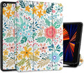 DONGKE Case Compatible with iPad 10.2 Inch 2021 2020 2019 iPad 9th/8th/7th Generation with Pencil Holder Slim Stand Protective Case with Soft TPU Back Auto Sleep/Wake Cover Colorful Floral