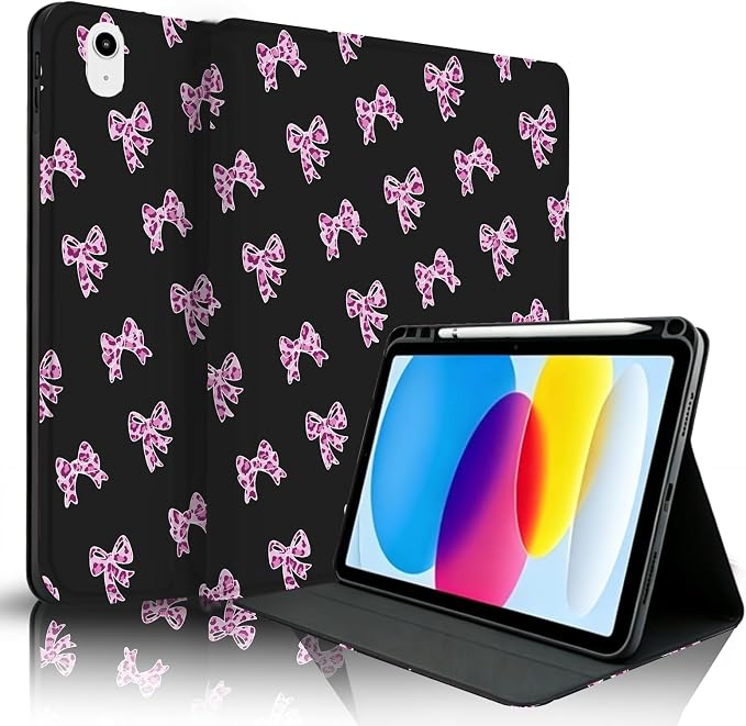 Black - Pink Leopard Bow