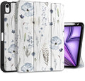 DONGKE for iPad Air 11 Inch Case M4 2026 / M3 2025 / M2 2024 &amp iPad Air 5th 2022 / 4th Gen 2020 10.9 Inch Ultra Thin Soft TPU Back Cover with Pencil Holder Support Auto Wake/Sleep Blue Flowers