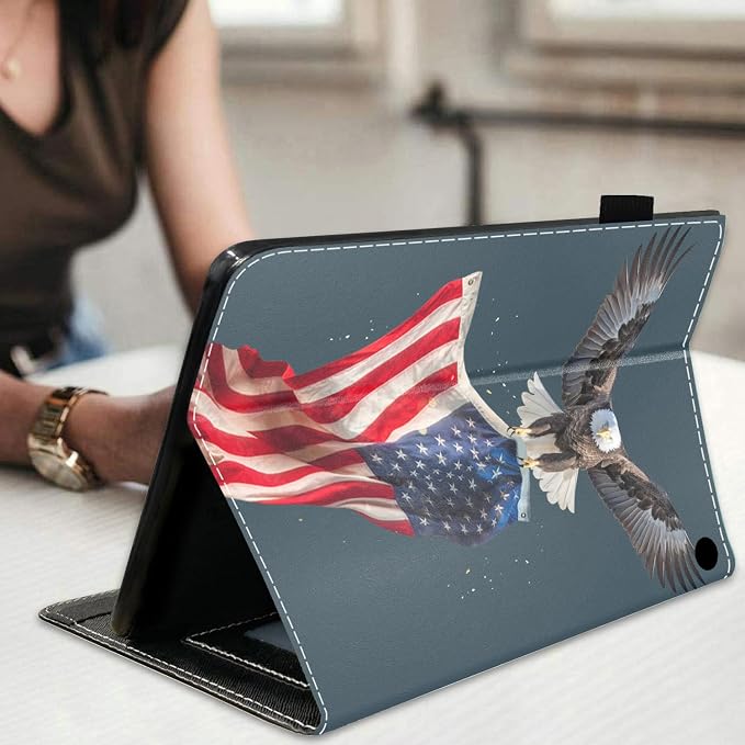Patriotic Bald Eagle American Flag
