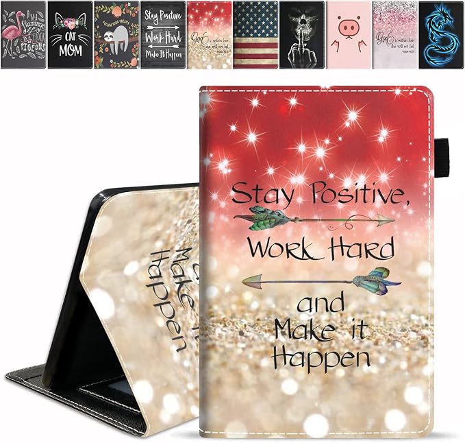 Red Glitter Quote Stay Positive Work Hard and Make It Happen