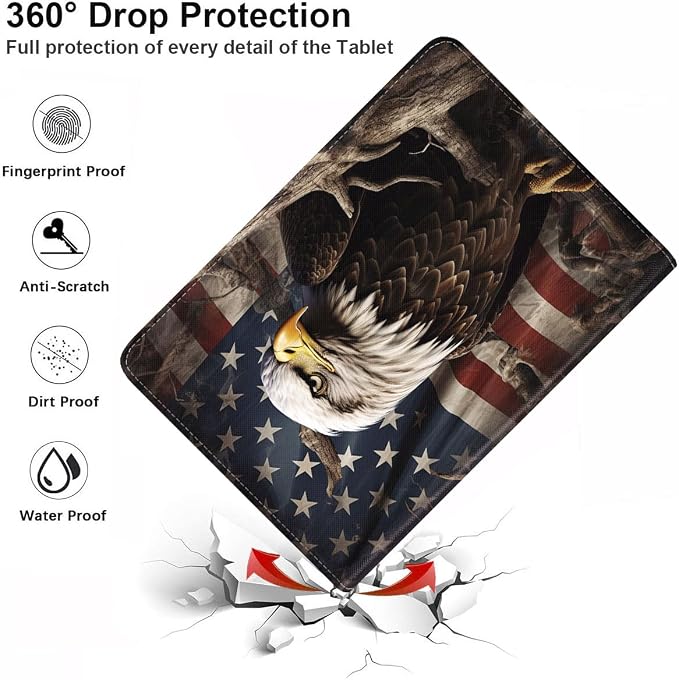 Patriotic American Flag Bald Eagle
