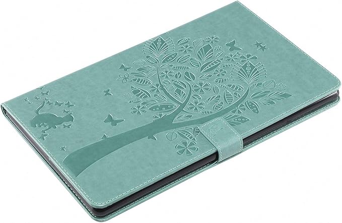 Folio Case for All-New Fire HD 10 2019/2017/2015 Techcircle Slim Light Magnetic Flip Wallet Protective Cover with Card Slots &amp Money Pocket for Amazon Fire HD 10.1 9th/7th/5th Generation Green