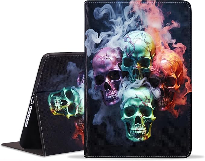 Colored smoke and skull