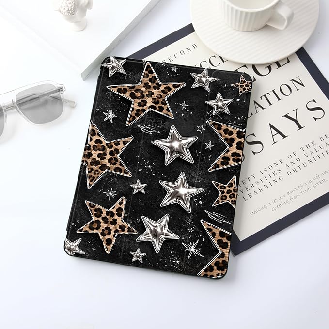 Black-Leopard Print Stars