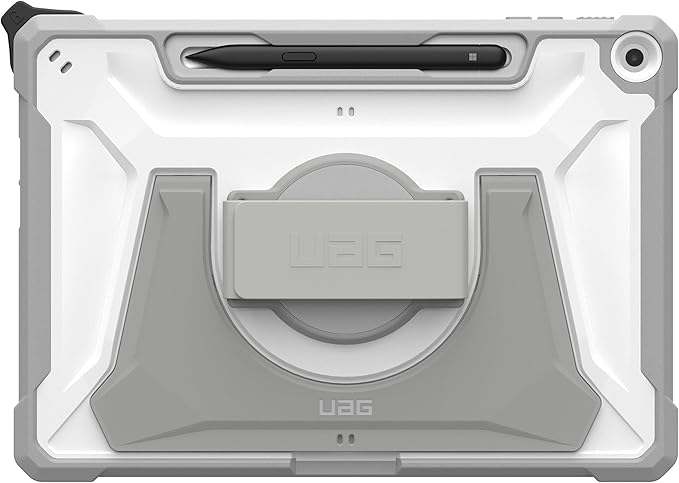URBAN ARMOR GEAR UAG Designed for Microsoft Surface Pro 1st Edition 12 Case - Rugged Protective Cover with Multi-Angle Kickstand Pen Holder Hand Strap &amp Shoulder Strap Plasma Healthcare White/Gr