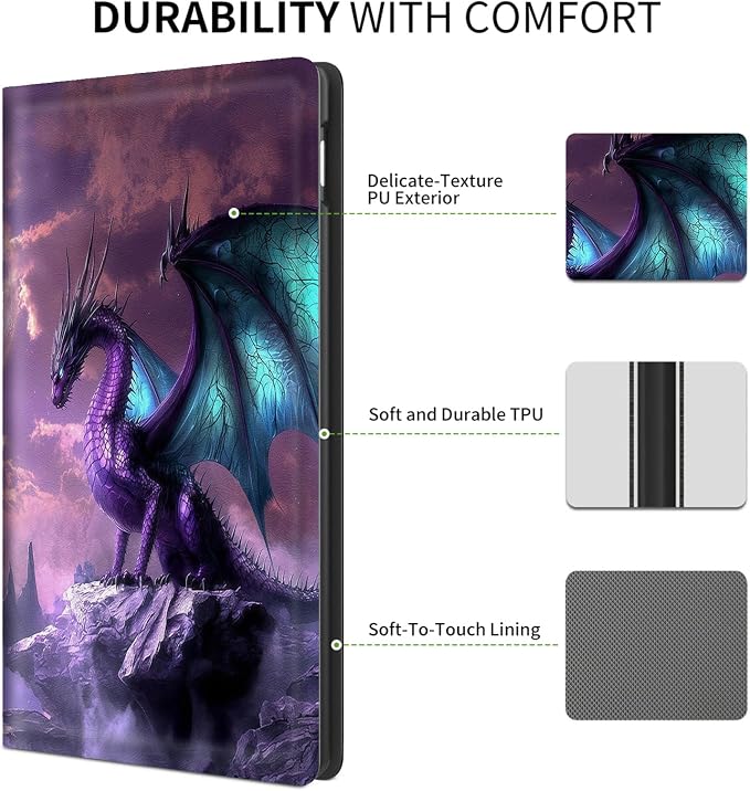 Purple Dragon with Blue Wings