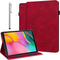 ALILANG Case for Kindle Fire HD 10 (9th Gen 2019/7th Gen 2017/5th Generation 2015) 10.1 Multiple Viewing Angles PU Leather Flip Stand Cover for Amazon Fire HD 10 Case -Red