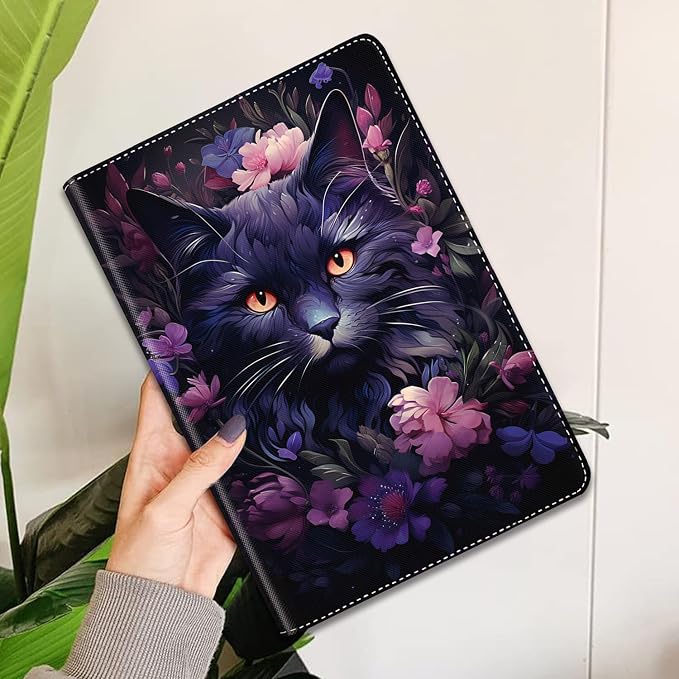 Cat & Purple Flower