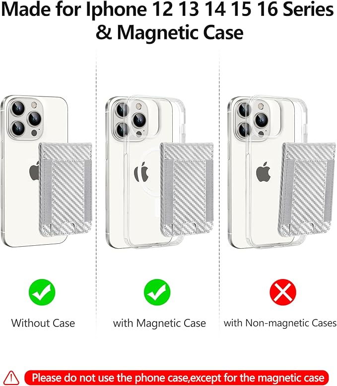 ExtreLife For Magsafe Wallet Adjustable Stand and Open ID Window Magnetic Wallet for iPhone 17/16/15/14 Pro Max/14 Pro/14/14 Plus/13/12 Series 9 Cards Silver