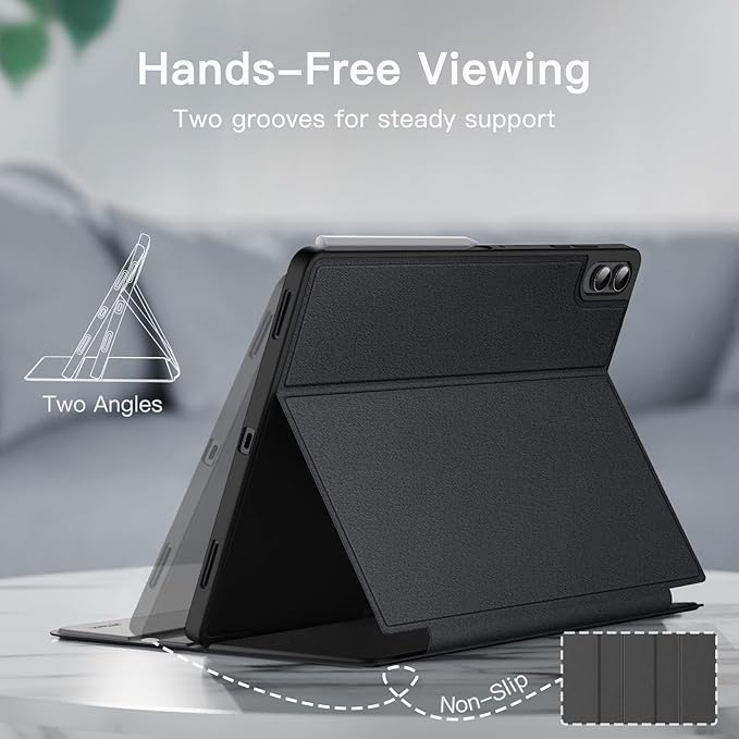 JETech Case for Samsung Galaxy Tab S11 Ultra with S Pen Holder Slim Folio Stand Protective Tablet Cover Multi-Angle Viewing Auto Sleep/Wake (Black)