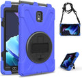 Case for Samsung Galaxy Tab Active 3 8 T570 T575 T577 Heavy Duty Shockproof Rugged 3 Layer Kids Durable Case with 360 Swivel Kickstand Shoulder Strap &amp Hand Strap