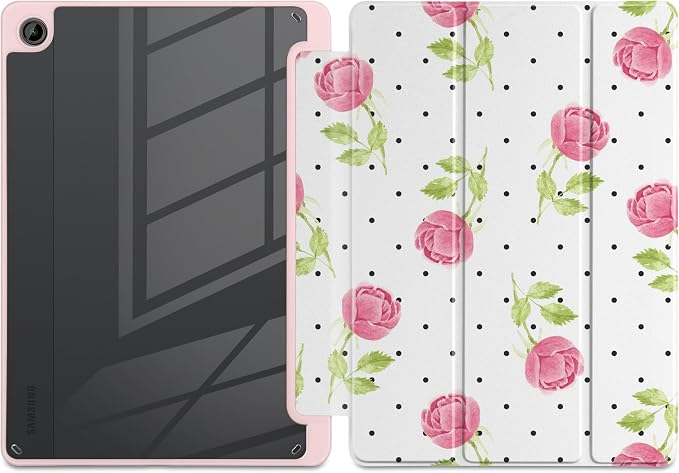 Watercolor Roses & Polka Dots