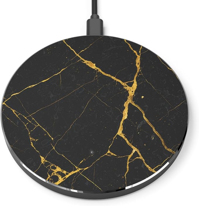 Black with Gold Veins