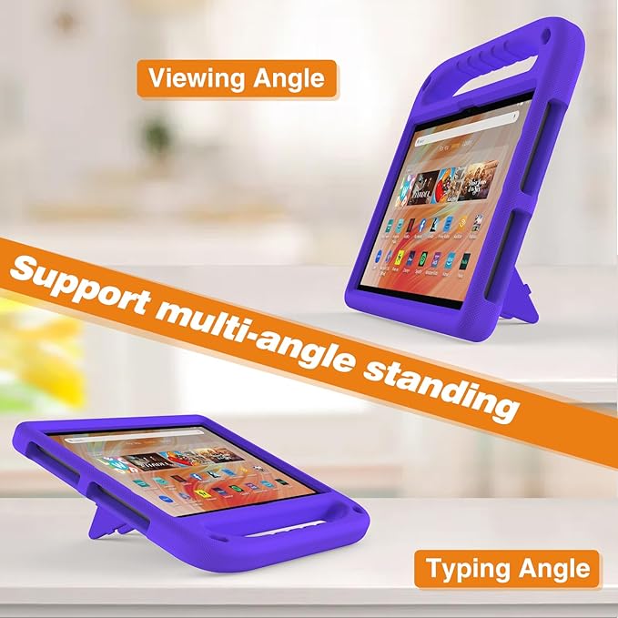 Dteck Kids Case for Fire HD 10 &amp HD 10 Plus Tablet(13th/11th Generation 2023/2021 Release)Lightweight Shockproof Kid-Proof Cover with Handle Stand for Kindle Fire HD 10 Kids Tablet 2023 2021 Pu