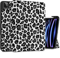 MEEgoodo for iPad Pro 12.9 Case M2 6th/5th/4th/3rd Generation 2022 2021 2020 2018 with Pencil Holder Tablet Cover with Soft TPU Back Shell Snow Leopard Texture