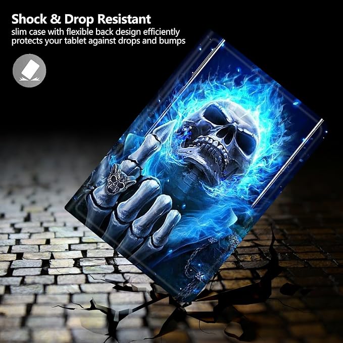 Blue Flame Skull Fingers