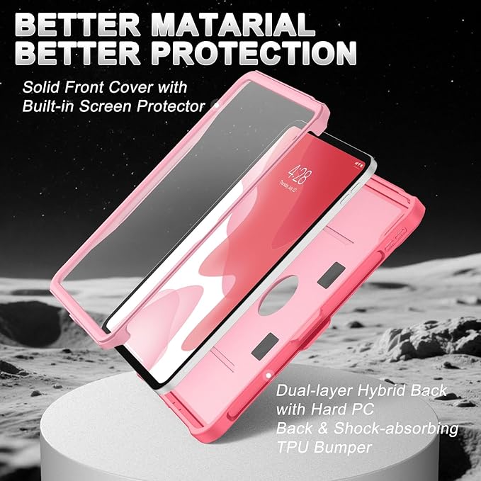 Soke Case for iPad (A16) 11th Generation 11-Inch 2025 /10th Generation 10.9-Inch 2022 with Screen Protector and Multi-Angle Kickstand Rugged Full Body Heavy Duty Protective Cover - Melon Pink
