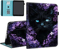 Case for Samsung Galaxy Tab A11 / Tab A9 8.7-Inch 2025/2023Card Slot PU Leather TPU Case Pen Holder Auto Wake SleepCute Flower Cat