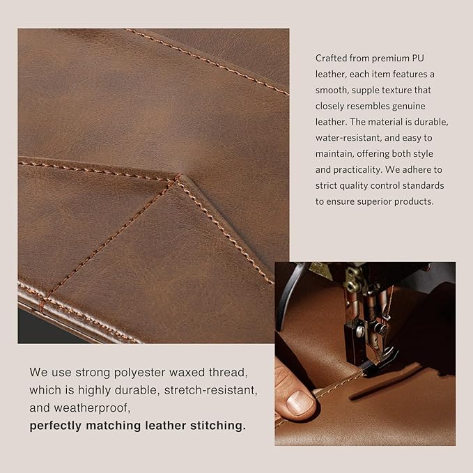 CoBak Premium PU Leather Case for 10.3 Remarkable 2 Tablet (2020) - Folder Design Slim Hard Shell with Pen Holder Brown Leather