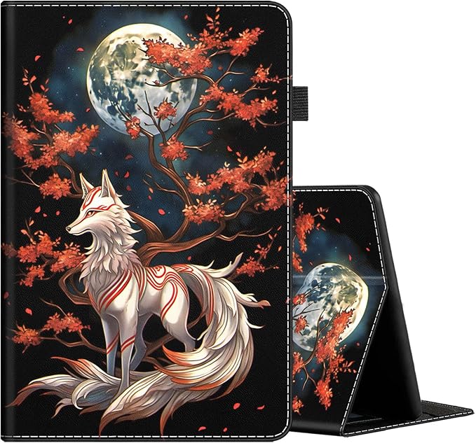 Tablet Case for All-New Amazon Fire HD 8 and Fire HD 8 Plus (10th Gen 2020 &amp 12th Gen 2022) Slim Folding Stand Cover with Auto Wake/Sleep Fox