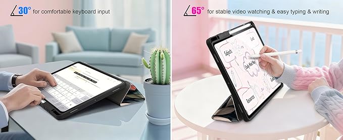 DONGKE Case for Samsung Galaxy Tab S11 5G 11 2025 Model (SM-X730/X736B) Slim Lightweight Trifold Stand Cover with S Pen Holder Auto Sleep/Wake Soft TPU Shockproof Back Painted Florals