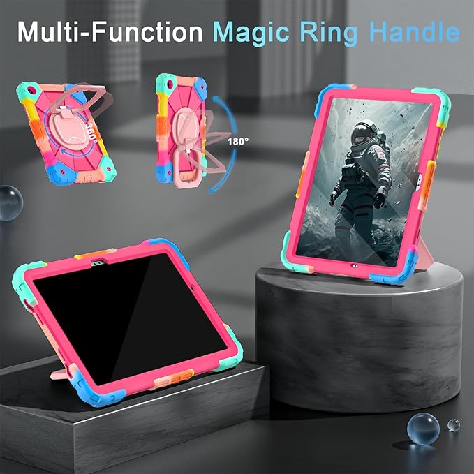 Case for Galaxy Tab A9+/ A9 Plus Cases 11 Inch (SM-X210/X216/X218) with Screen Protector/360 Rotating StandMilitary Grade Shockproof Cover for Samsung A9 Plus Tablet Case