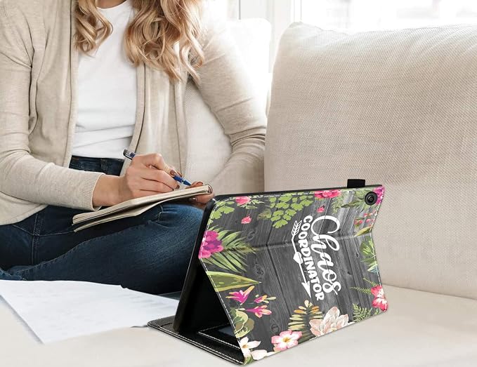 Chaos Coordinator Quote Colored Floral Wreath Print
