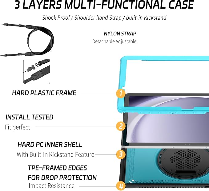 sky blue-slim hard case