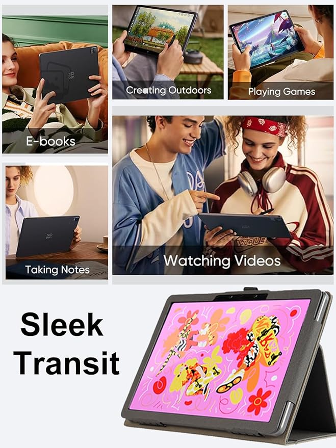Tablet Case Compatible with XPPEN Magic Drawing Pad 12.2 inch Eco-Friendly Protective Case with Foldable Stand &amp Stylus Holder Durable for Office/Outdoor Artwork (Slim Fit &amp Easy to Carry)