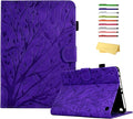 for Amazon Kindle Fire HD 8 &amp Fire HD 8 Plus Case (12th/10th Generation 2024/2022/2020) 8 UUcovers Embossed Magneic Smart Cover with Stand/Pencil Holder [Auto Sleep/Wake] Purple Lucky Tree