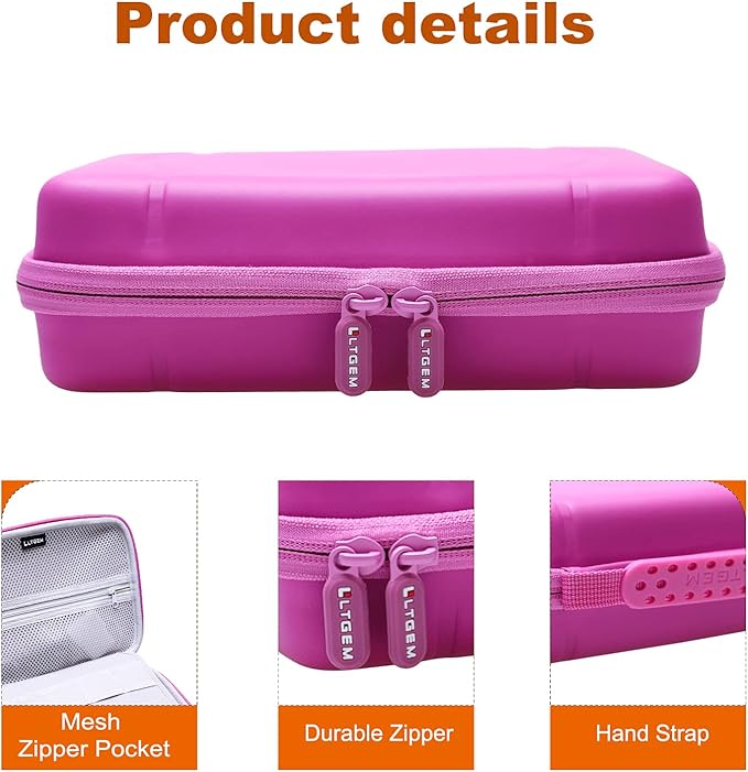 L LTGEM EVA Hard Case for Leapfrog LeapPad Academy Kids' Learning Tablet/Leapfrog Epic Academy Edition (Rose Red)