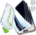 iGluz 4+2 Pack for iPhone 14 Pro Privacy Screen Protector with Camera Lens Protector 6.1 inch9H+Tempered Glass[12FT Military Grade Shatterproof &amp100% Anti-Spy]3D Micro-Curved Edges[Longest Durab