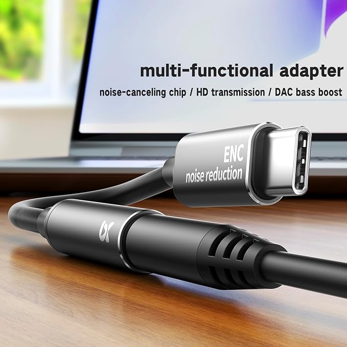 Dynamic Balanced Deep Bass In-Ear Headphones-Noise cancelling Wired Earbuds with Dual-Driver Bass Boost ear bud Noise Isolation-Clear Call and High-Resolution AudioNoise Cancellation (USB C+3.5mm)