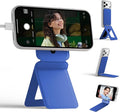MOFT Phone Stand Magnetic Phone Tripod Stand Stain-Resistant MOVAS Leather &amp Angle Adjustment &amp Strong Magnets Tripod for iPhone 17/16/15/14/13/12 (Included Metal Ring)-Sapphire