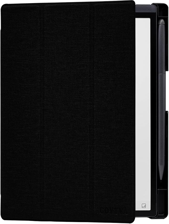Protective Folio Case for 8.2'' iFLYTEK AINOTE Air 2 Ultra-Thin Lightweight Trifold Protective Cover with Built-in Pen Holder Auto Sleep/Wake for AINOTE Air2 Tablet (Cloth Black)