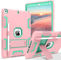 BENTOBEN for iPad 9th Generation Case iPad 8th/7th Gen Case iPad 10.2 2021/2020/2019 Case 3 in 1 Heavy Duty Rugged Kickstand Protective Cover with Pen Holder for Girl Women Rose Gold/Green