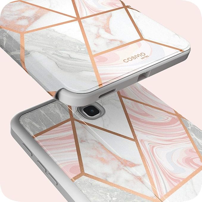 i-Blason Case Designed for Galaxy Tab A 8.0(SM-T387) 2018 [Cosmo Series] with Built-in Screen Protector Full-Body Lightweight Leather Hybrid Protective Case for Tab A 8.0 2018 Release (Marble)