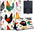 Universal 99.710.110.210.5 Tablet CaseProtective Stand Folio Case for 9-10.5 Inch Tablet Cover for iPad Samsung Others Colorful Rooster Chickens