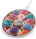 Birthday Cupcakes Wireless Charger Fast Wireless Charging Pad with USB Cable 10W Anti-Slip Magnetic Wireless Charger Portable Slim Charger Puck Travel Charging Station